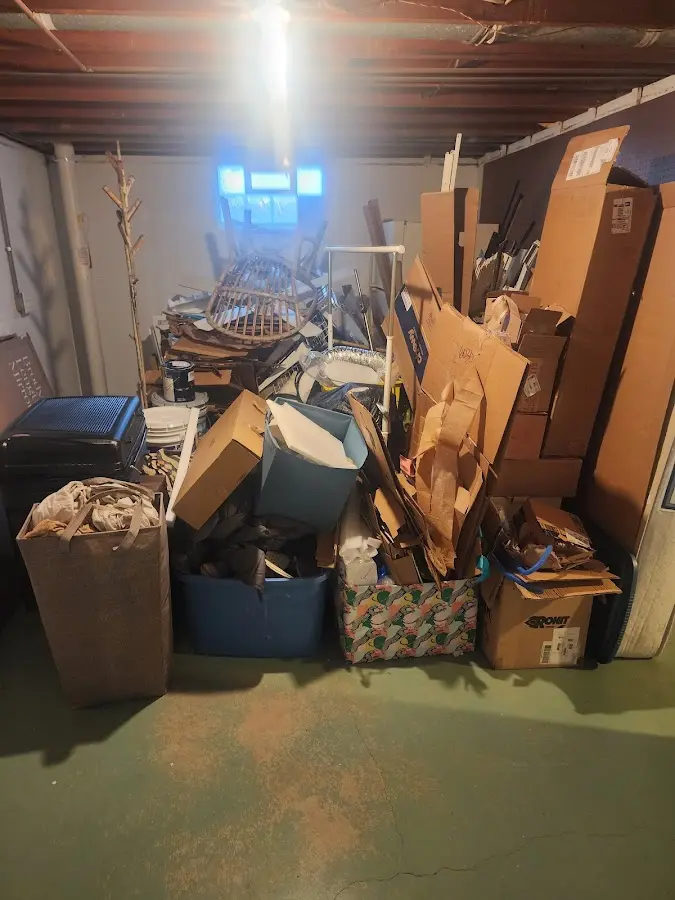 Roll-off dumpster container at job site for 40 Yard Dumpster Rental in Portsmouth